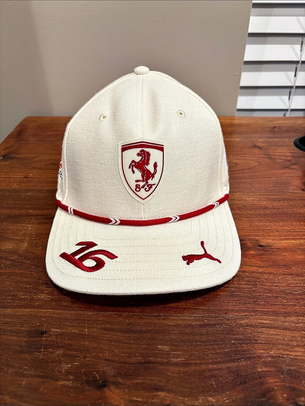 Puma Scuderia Ferrari Charles Leclerc Miami GP Driver Cap White & Red